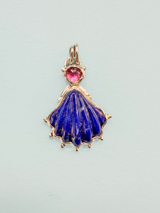 Blue Sea Shell Pendant